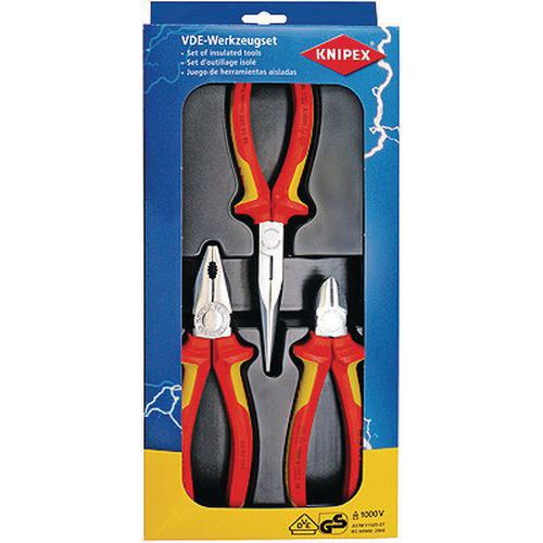 Tångsats 3 delar isolerad 1000 V VDE - Knipex Tångsats 3 delar isolerad 1000 V VDE - Knipex