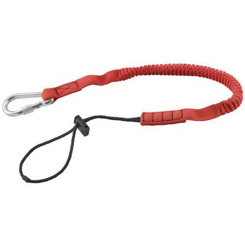 Fallskyddsrep 1,2 m med handledsfäste och 80 mm karbinhake i rostfritt stål - SLS Fallskyddsrep 1,2 m med handledsfäste och 80 mm karbinhake i rostfritt stål - SLS