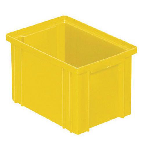 Stapelbar behållare – gul – längd 200 till 630 mm – 3,6 till 85 l