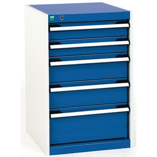 Skåp Cubio med transparenta dörrar 1050x525x1200 mm – Bott