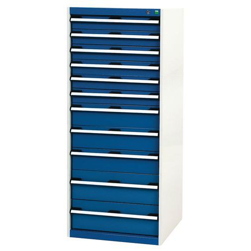 Skåp med 11 lådor Cubio 1600x650x750 mm – Bott