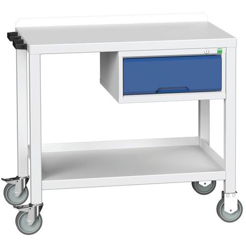 Arbetsbänk Verso rullande 1000x600x910mm stål - Bott