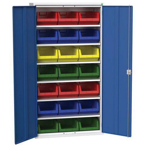 Skåp Verso 1050x550x2000mm med 21 backar – Bott