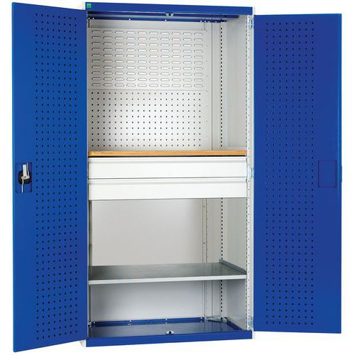 Skåp Cubio med perforerade dörrar 1050x650x2000mm - Bott