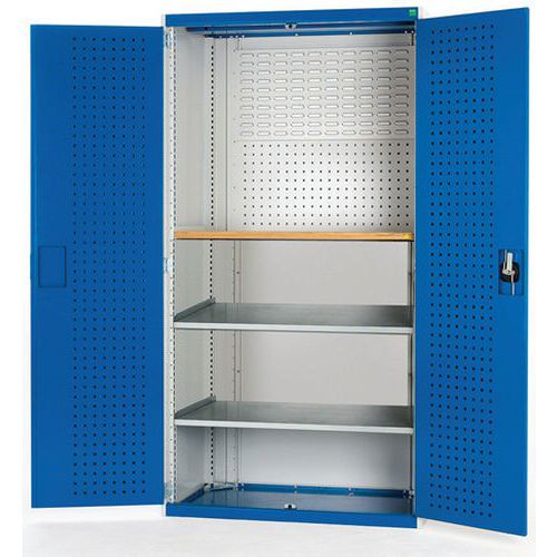 Skåp Cubio med perforerade dörrar 1300x650x2000mm - Bott