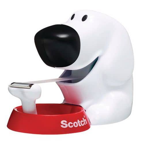 Scotch Tape hundformad dispenser med set med Magic-tejprullar