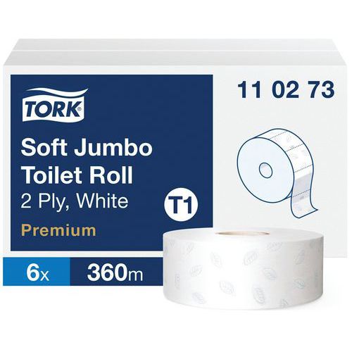 Mini- och Maxi Jumbo Tork Premium toalettpapper