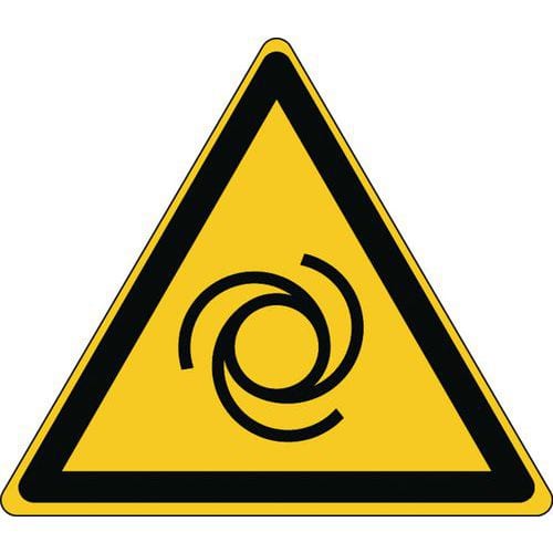 Triangulär varningsskylt – automatisk start – styv