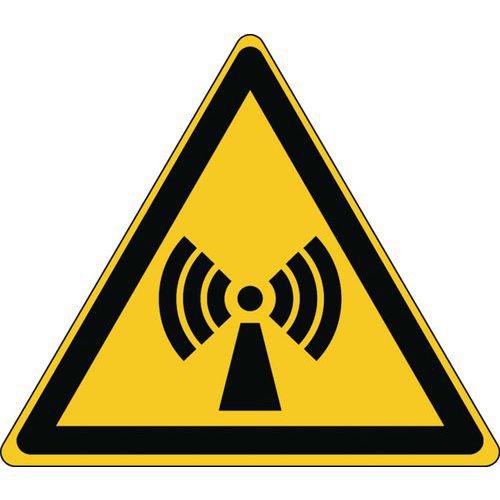 Triangulär varningsskylt – icke-joniserande strålning – styv