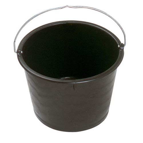 Hink 20 liter i svart polyeten, med handtag - Mondelin