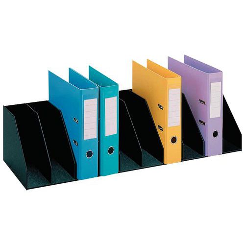 Vertikal organiserare med fasta avdelare för skåp – svart – Paperflow