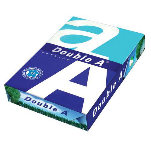 Papper Double A - A4 - 80 g/m² - Förpackning med 500 ark