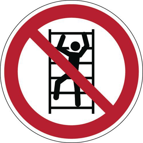 Förbudsskylt – klättringsförbud – styv