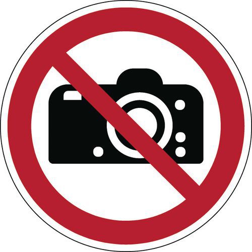 Förbudsskylt – fotoförbud – styv