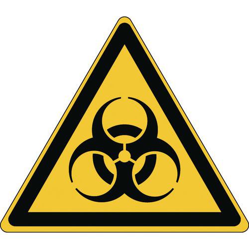 Varningsskylt – ”biologisk fara” – styv