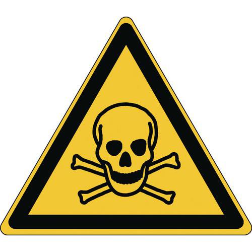 Varningsskylt – giftigt material – styv