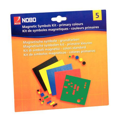 Magnetsymboler Kit med 5 färger, 81 st