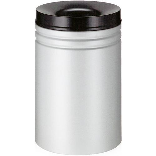 Papperskorg Brandsäker 50L till 80L grå/svart - V-Part
