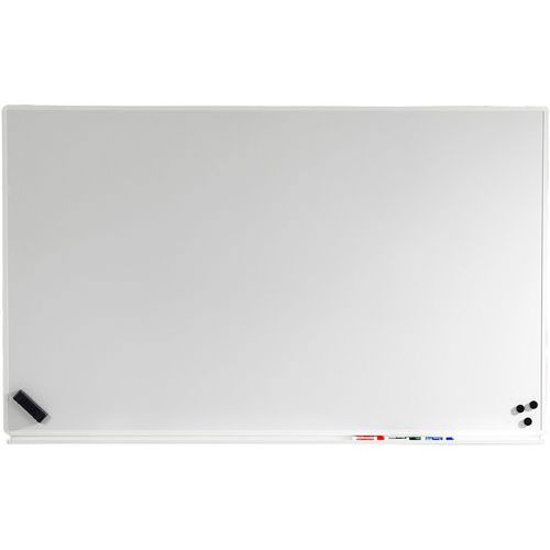 Whiteboard Uniti med vit ram och pennhylla - Abstracta Whiteboard Uniti med vit ram och pennhylla - Abstracta