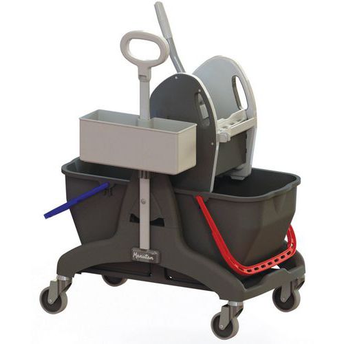 Städvagn med 2x15 l hinkar - press och sidohandtag - Manutan Expert Städvagn med 2x15 l hinkar - press och sidohandtag - Manutan Expert