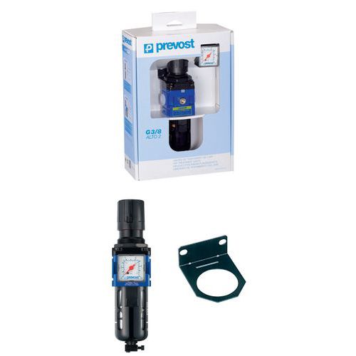 Tryckregulator med manometer och fäste