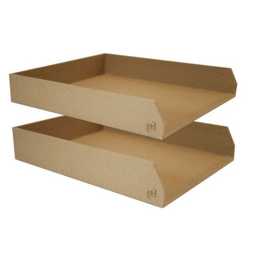 Förpackning med 2 brevkorgar A4+ Savana kraft - Oxford Förpackning med 2 brevkorgar A4+ Savana kraft - Oxford