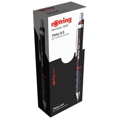 12-pack tryckpennor rOtring® Tikky II - Svart kropp - rOtring® 12-pack tryckpennor rOtring® Tikky II - Svart kropp - rOtring®