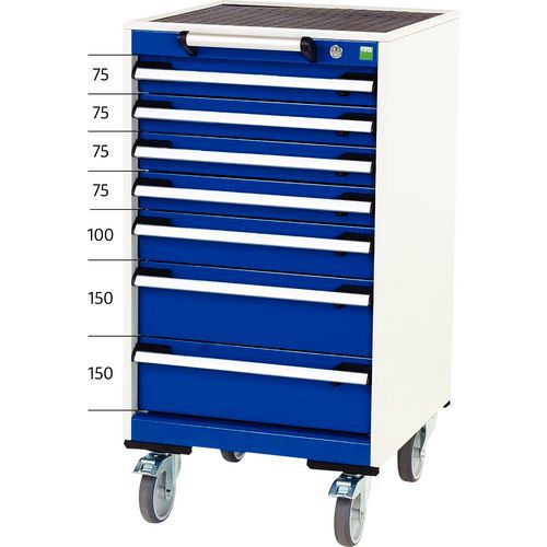 Mobilt lådskåp Cubio - Bredd 52,5 cm