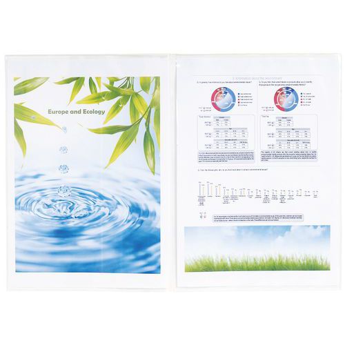 Förpackning med 10 dubbla plastfickor PVC slät 15/100 A4 - Exacompta Förpackning med 10 dubbla plastfickor PVC slät 15/100 A4 - Exacompta