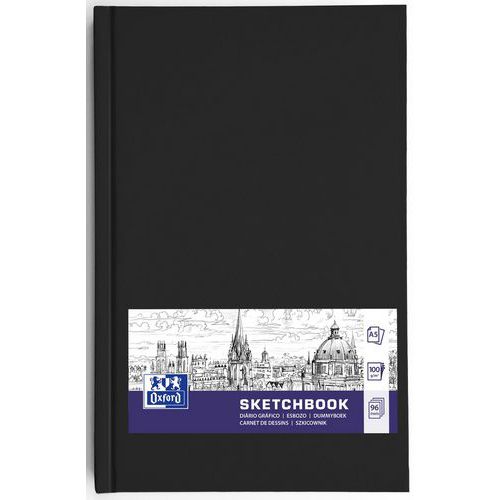 Skissblock Oxford Art häftat 192s 100g svart - Oxford Skissblock Oxford Art häftat 192s 100g svart - Oxford