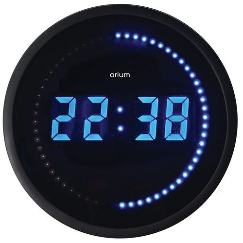 LED-väggklocka blå 30 cm - Orium LED-väggklocka blå 30 cm - Orium