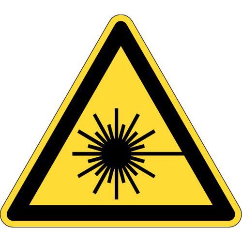 Varningsskylt – ”fara för laserstråle” – styv