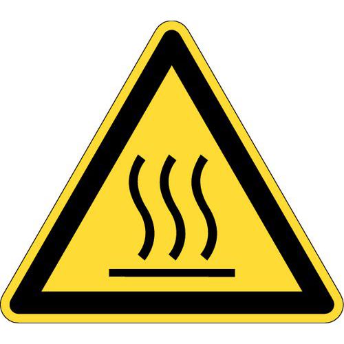 Varningsskylt – ”hög temperatur” – styv