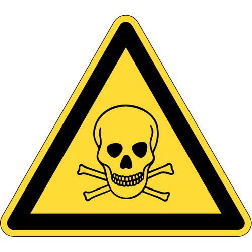 Varningsskylt – ”fara för giftiga material” – styv