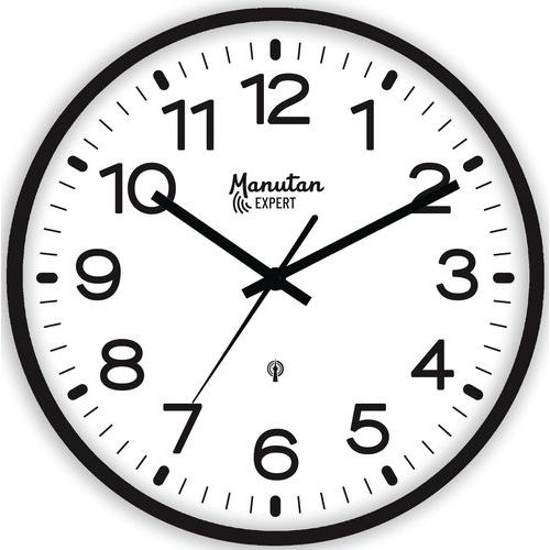 Radiostyrd analog väggklocka Ø 30 cm - Manutan Expert