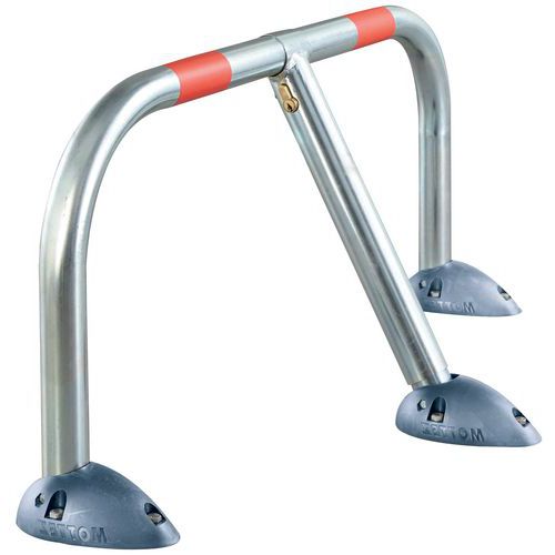 Fällbar parkeringsbom med basplattor - Mottez