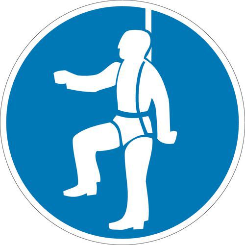 Påbudsskylt Säkerhetssele