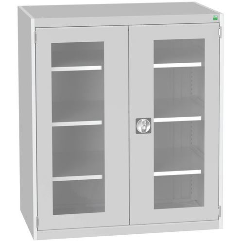 Skåp med transparenta dörrar Cubio 1050x650x1200 mm – Bott
