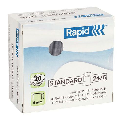 Häftklamrar Rapid flera storlekar, 5000 st