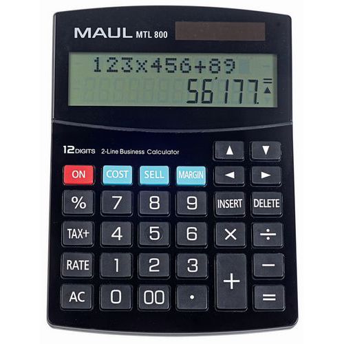 Kontorsräknare MTL 800 - 12 tangenter - 2 rader - Maul Kontorsräknare MTL 800 - 12 tangenter - 2 rader - Maul
