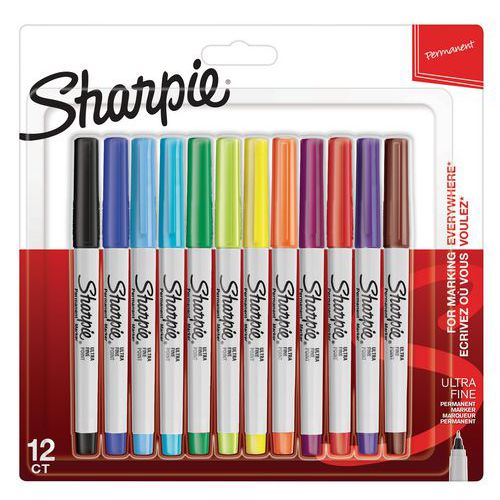 Permanent märkpenna Sharpie - Fin spets - Blandade färger Permanent märkpenna Sharpie - Fin spets - Blandade färger