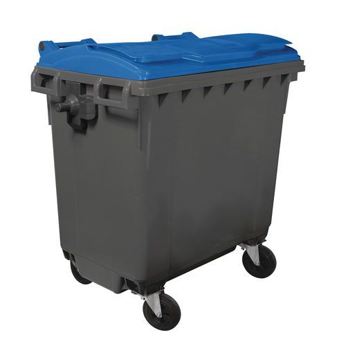 Avfallsbehållare med 4 hjul – 770 L – mobil i plast