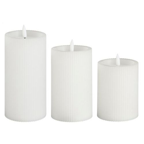 LED-ljus Pilar vit 3-pack med timer och batteri LED-ljus Pilar vit 3-pack med timer och batteri