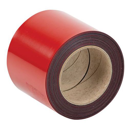 Raderbar magnetisk märkningstejp 10 m - röd - Manutan Expert