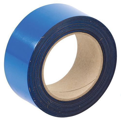 Raderbar magnetisk märkningstejp - 10 m - blå - Manutan Expert