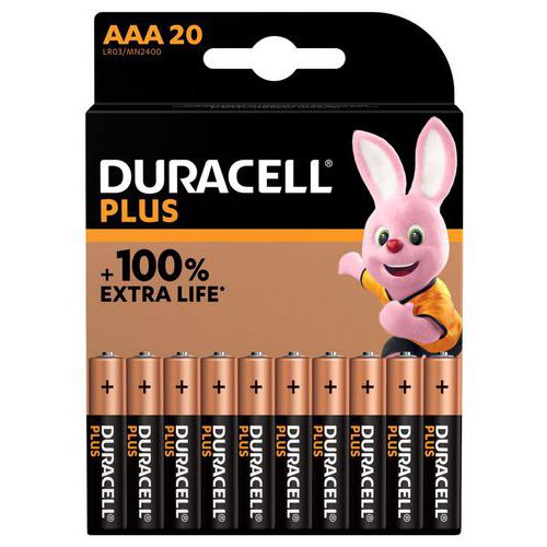 Batteri alkaliskt AAA Plus 100% - 20 st - Duracell Batteri alkaliskt AAA Plus 100% - 20 st - Duracell