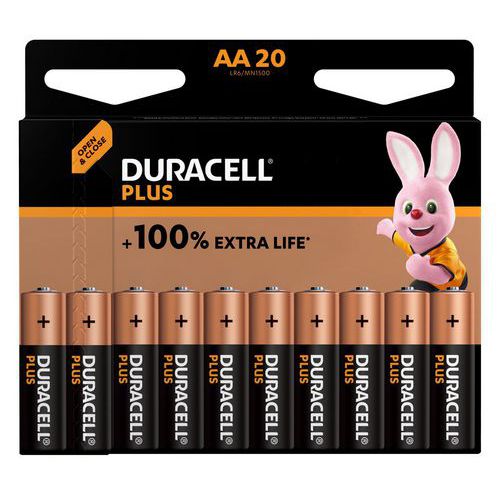 Batteri alkaliskt AA Plus 100% - 20 st - Duracell Batteri alkaliskt AA Plus 100% - 20 st - Duracell