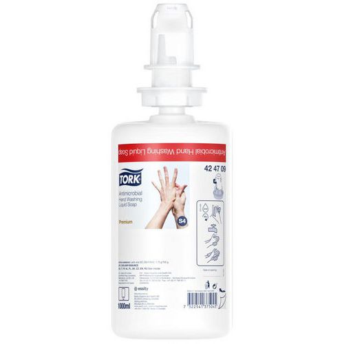Flytande antimikrobiell tvål S4 - 1000 mL - Tork Flytande antimikrobiell tvål S4 - 1000 mL - Tork