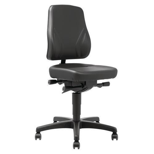 Manutan ergonomisk verkstadsstol, låg modell, på hjul Manutan ergonomisk verkstadsstol, låg modell, på hjul