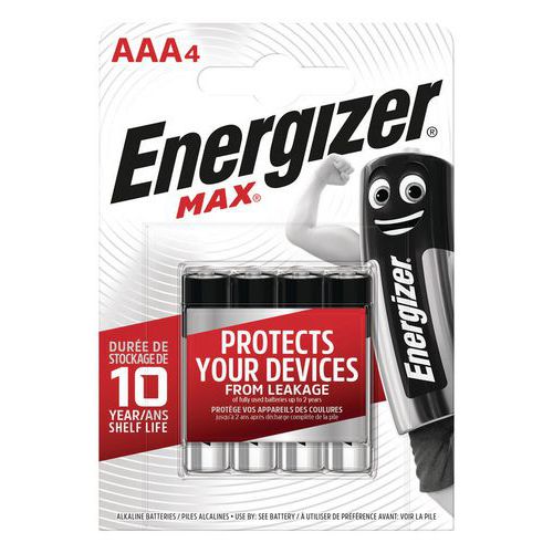 Max AAA-batterier – förpackning med 4 st – Energizer
